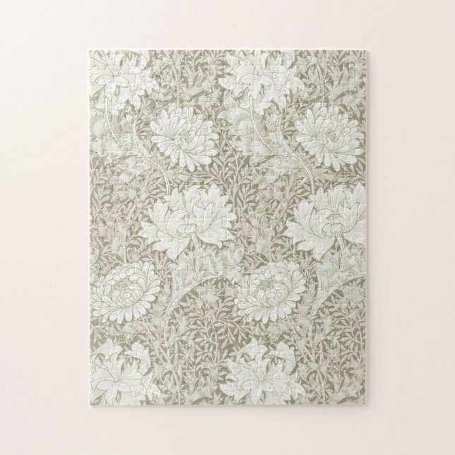 Chrysanthemum Ivory, William Morris Jigsaw Puzzle (Vertical)