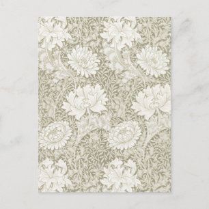 Chrysanthemum Ivory, William Morris Postcard