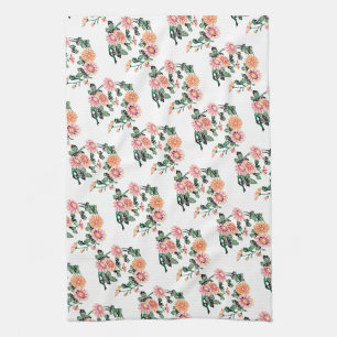 Chrysanthemum, Japanese Design Tea Towel