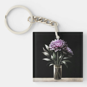 Chrysanthemum Key Ring