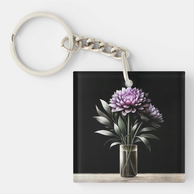 Chrysanthemum Key Ring (Front)