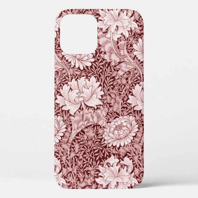 Chrysanthemum Maroon, William Morris Case-Mate iPhone Case (Back)