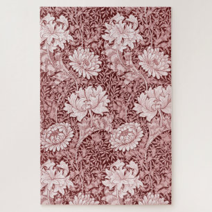Chrysanthemum Maroon, William Morris Jigsaw Puzzle
