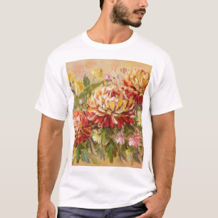 Chrysanthemum Meadow: Acrylic Hand Painting. T-Shirt