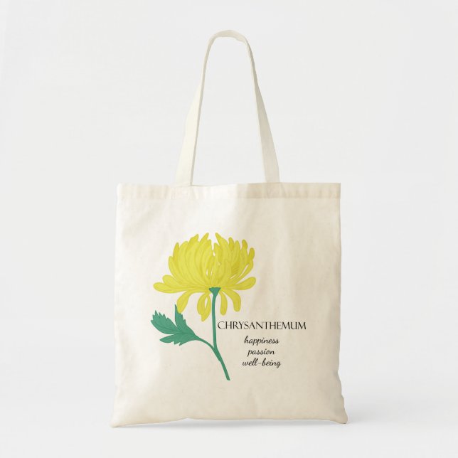 Chrysanthemum November Birth Month Flower Bag (Front)