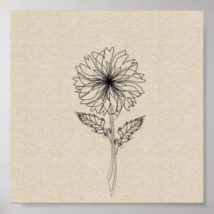 Chrysanthemum November: Flower Poster