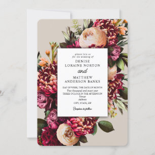 Chrysanthemum on Perfectly Pale Invitation