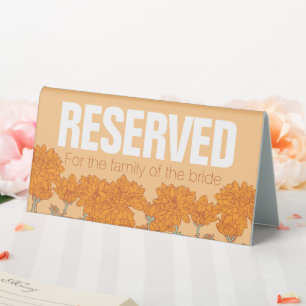 Chrysanthemum orange flower wedding reserved