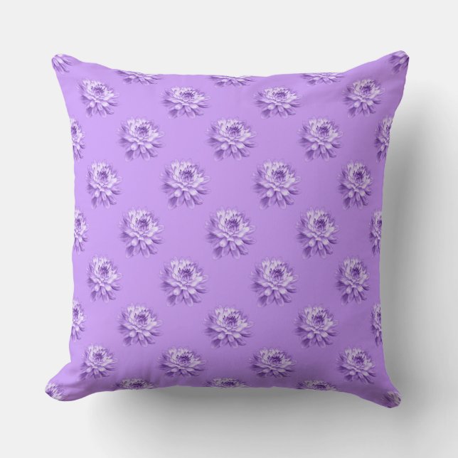Chrysanthemum Pattern - Easter Purple Cushion (Front)