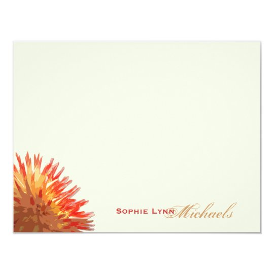 Chrysanthemum Personalised Stationery Card