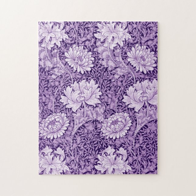 Chrysanthemum Purple, William Morris Jigsaw Puzzle (Vertical)
