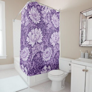 Chrysanthemum Purple, William Morris Shower Curtain