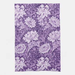 Chrysanthemum Purple, William Morris Tea Towel
