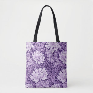 Chrysanthemum Purple, William Morris Tote Bag