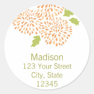 Chrysanthemum Return Address Envelope Seal