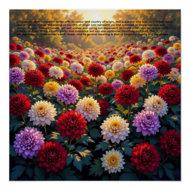 Chrysanthemum Symbolism Poster (Front)