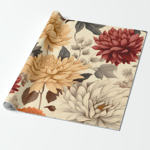 Chrysanthemum Symphony Wrapping Paper