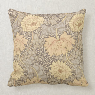 'Chrysanthemum' wallpaper design, 1876 Cushion