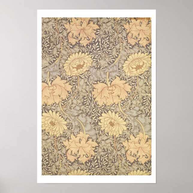 'Chrysanthemum' wallpaper design, 1876 Poster (Front)