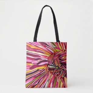 Chrysanthemum watercolor art flower tote bag
