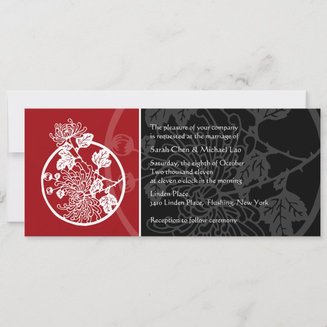 Chrysanthemum Wedding Invitation (Front)