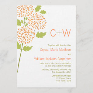 Chrysanthemum Wedding Invitation