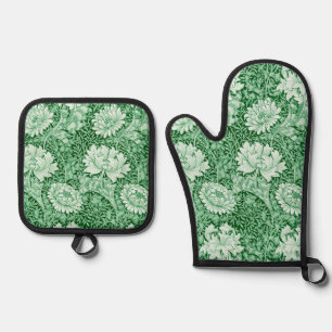 Chrysanthemum, William Morris Oven Mitt & Pot Holder Set