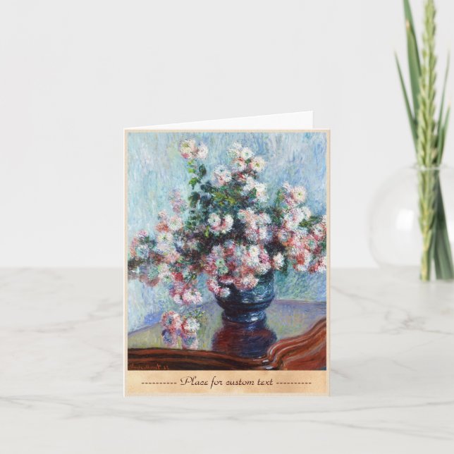 Chrysanthemums, 1882 Claude Monet Card (Front)