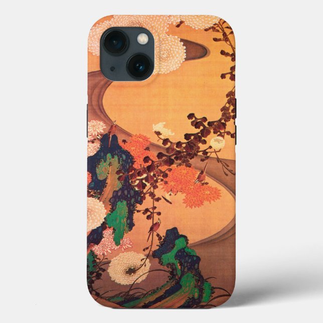 Chrysanthemums by a stream with rocks (1760) Case-Mate iPhone case (Back)