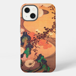 Chrysanthemums by a stream with rocks (1760) iPhone 13 case