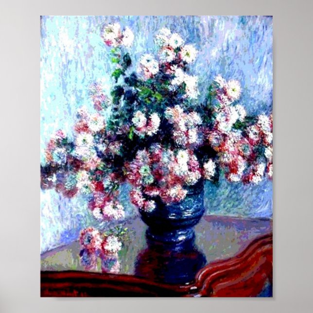 Chrysanthemums by Claude Monet Poster (Front)
