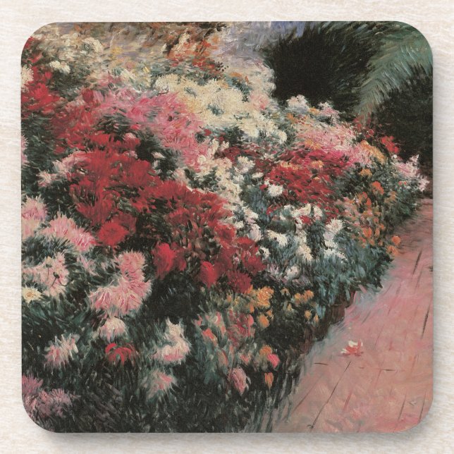 Chrysanthemums by Dennis Bunker Miller, Fine Art Coaster (Front)