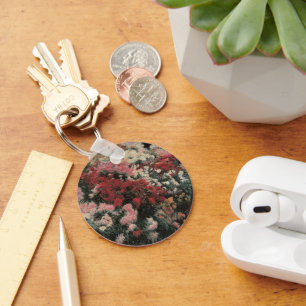 Chrysanthemums by Dennis Bunker Miller, Fine Art Key Ring