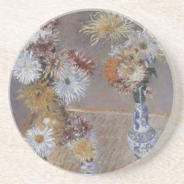 Chrysanthemums by Gustave Caillebotte Coaster (Front)