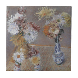 Chrysanthemums by Gustave Caillebotte Tile