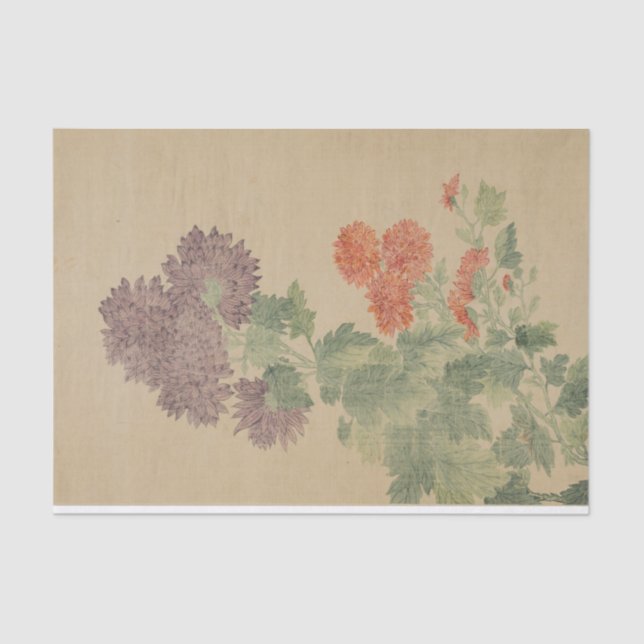 Chrysanthemums by Ma Yuanyu Tissue Paper (Front)
