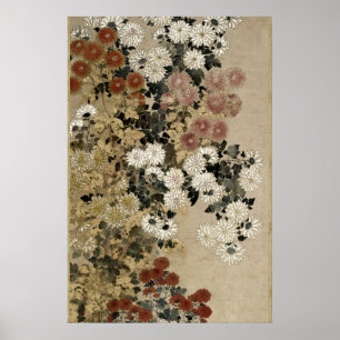Chrysanthemums by Master of I-nen Seal Poster