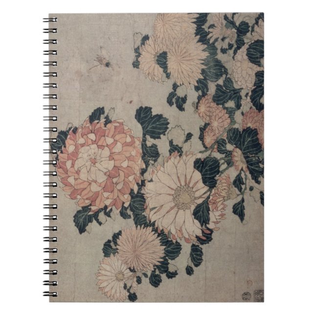 Chrysanthemums (colour woodblock) notebook (Front)