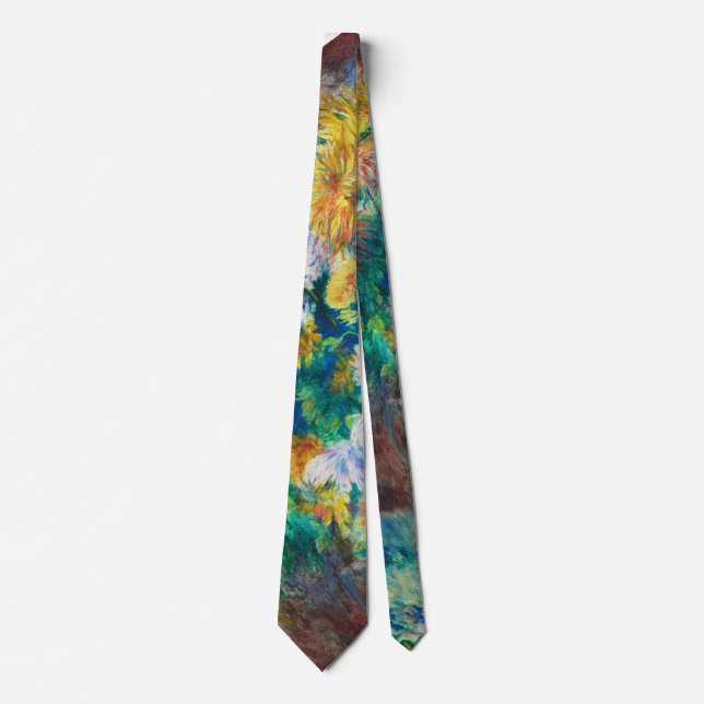 Chrysanthemums - Pierre-Auguste Renoir Tie (Front)
