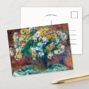 Chrysanthemums   Renoir Postcard