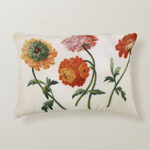 Chrysanthemums (w/c on paper) decorative cushion