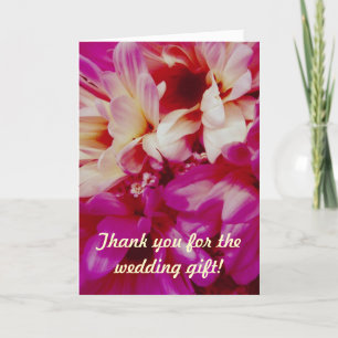 Chrysanthemums Wedding Gift Thank You Card