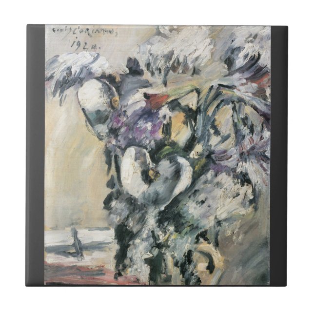Chrysanthimums and Calla Lillies by Lovis Corinth Tile (Front)