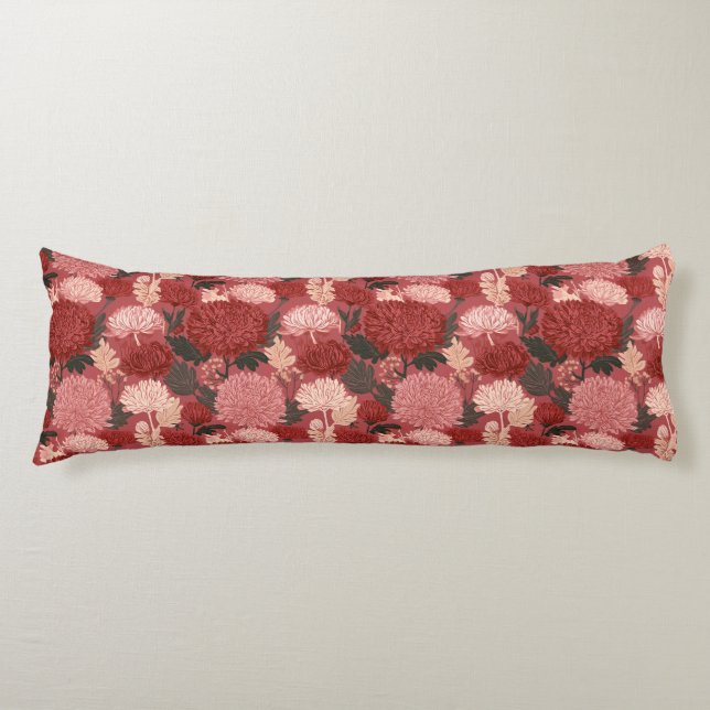 Chrysanths Botanical Rustic Decor Western Memory F Body Cushion (Front)