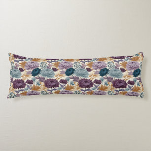 Chrysanths Bouquet Floor Decoration Boho Nexk Body Cushion