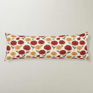 Chrysanths Bouquet Warm Interiors Cottagecore Down Body Cushion