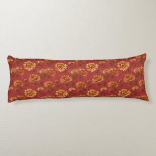 Chrysanths Texture Indoor Decoration Botanical Mem Body Cushion