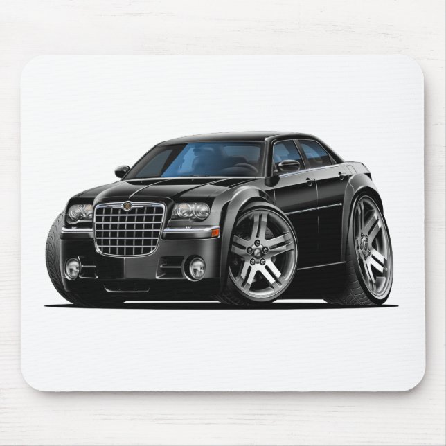 Chrysler 300 Black Car Mouse Pad (Front)