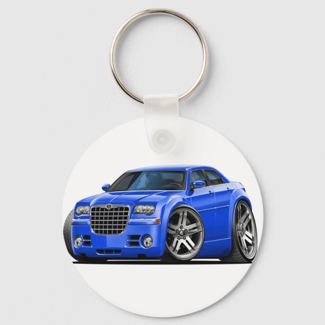 Chrysler 300 Blue Car Key Ring (Front)