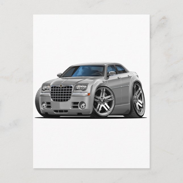 Chrysler 300 Silver Car Postcard (Front)